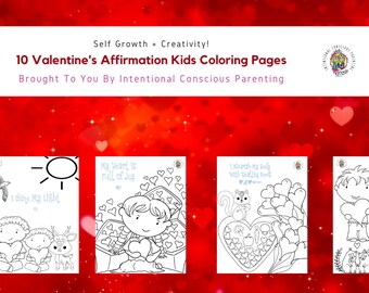 Valentine's Affirmation Kids Coloring Pages
