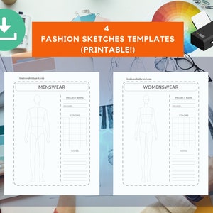 Printable Template for Fashion Sketches