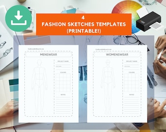 Printable Template for Fashion Sketches