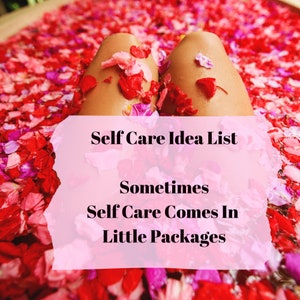 Self Care Idea List / Printable / Conscious Living / Well Being image 2