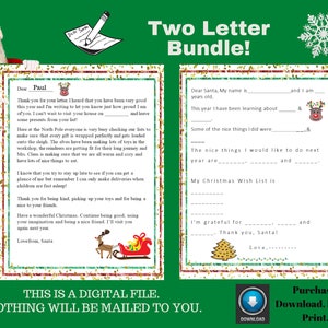 Holiday Bundle, Editable Letter From Santa, Letter To Santa Plus Fourteen Holiday Fun Filled Activities, Printable image 2