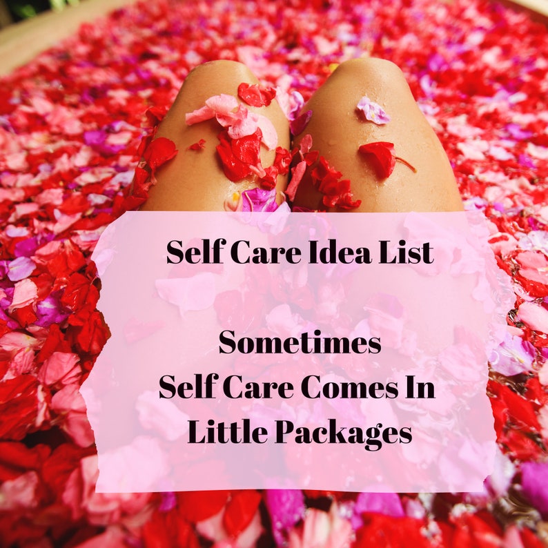 Self Care Idea List / Printable / Conscious Living / Well image 2