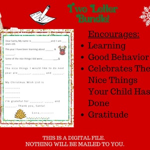 Letter To Santa / Letter From Santa / Editable Letter To Santa & Return Letter From Santa/ Digital/Printable/Christmas PDF/ Christmas Fun image 4