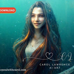 4 Mermaid Ai Art PNG's To Spice Up Your Marketing, MidJourney, image 1