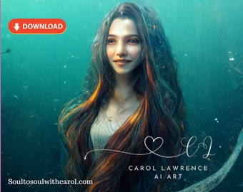 4 Mermaid Ai Art PNG's To Spice Up Your Marketing, MidJourney,