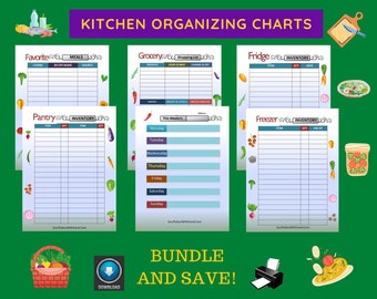 Kitchen Organizing Printables: Pantry, Fridge, Freezer (PDF)