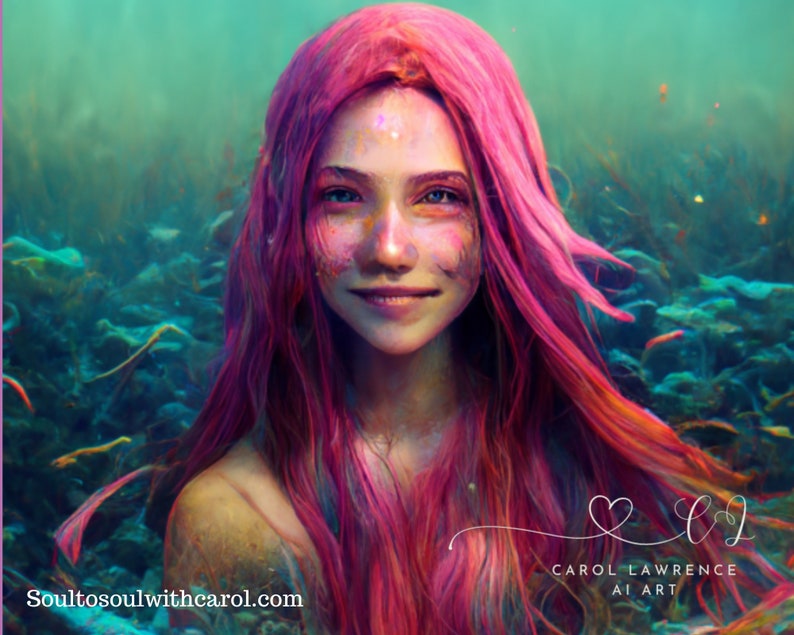 4 Mermaid Ai Art PNG's To Spice Up Your Marketing, MidJourney, image 2