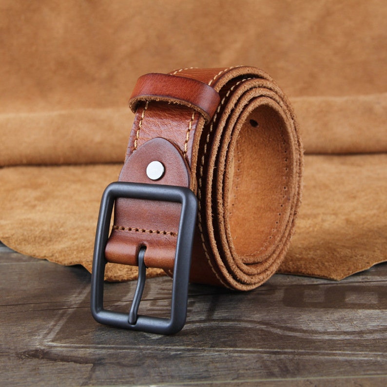 Gift For HimGift For HusbandHandmade Men/'s BeltHigh Quality Leather BeltLeather BeltMens Genuine Double Stitched Belts