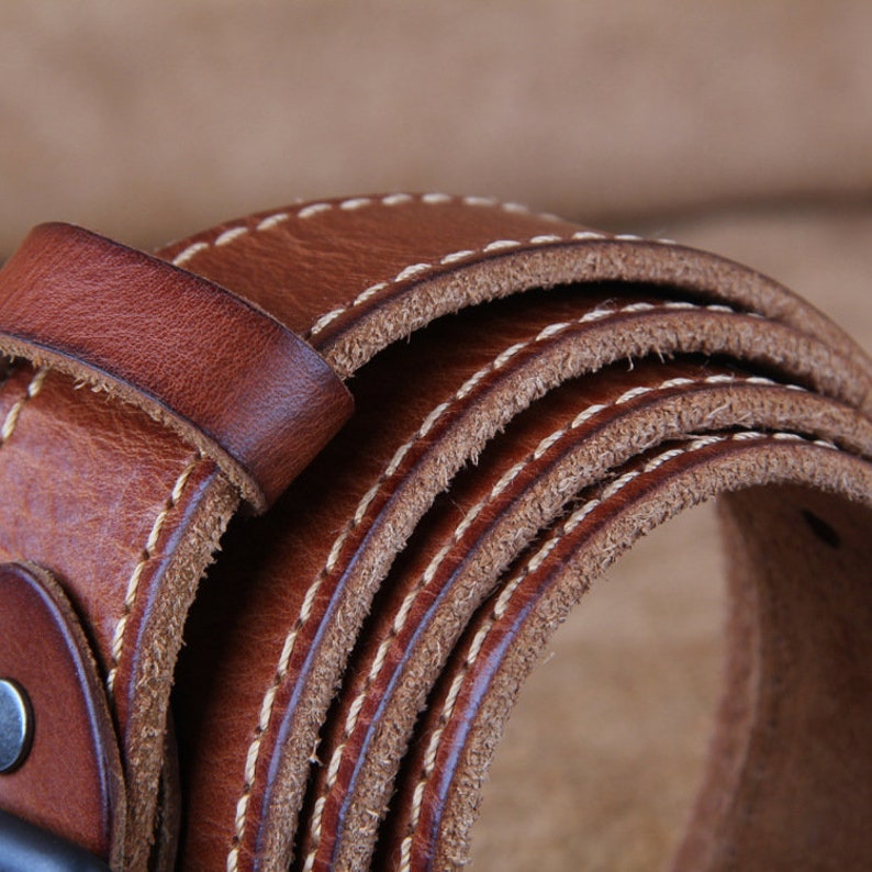 Gift For HimGift For HusbandHandmade Men/'s BeltHigh Quality Leather BeltLeather BeltMens Genuine Double Stitched Belts