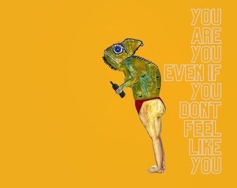 Sassy Chameleon Print w/ Envelope