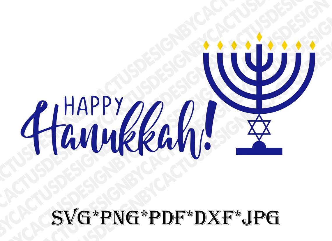 Happy Hanukkah Svg, Hanukkah Svg, Menorah Svg, Hanukkah Cricut File