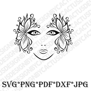Women Face with Flowers Svg, Floral Svg, Line Art Svg, Women Face Svg, Wall Art , Svg,Dxf, Png, Cricut Files, Vector, Stencil, Silhouette