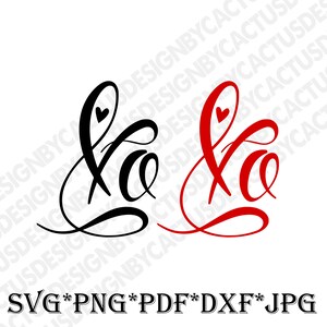 XOXO Svg, Valentine Svg ,  XOXO Love Svg,  Valentine&#39;s Day Svg, Love Svg, Instant Download, Svg, Png, Cricut Cut Files, Vector Files