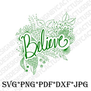 Believe Svg, Believe Ornament, Christmas Svg, Svg Believe ,Believe Svg Clipart, Ornament Svg, Svg, Dxf, Png, Cricut Files, Vector, Stencil