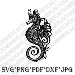 Seahorse svg , Sea animal svg, Aquatic svg, Sea svg, Ocean svg, Summer svg, Svg,Dxf, Png, Cricut Files, Vector, Stencil, Silhouette