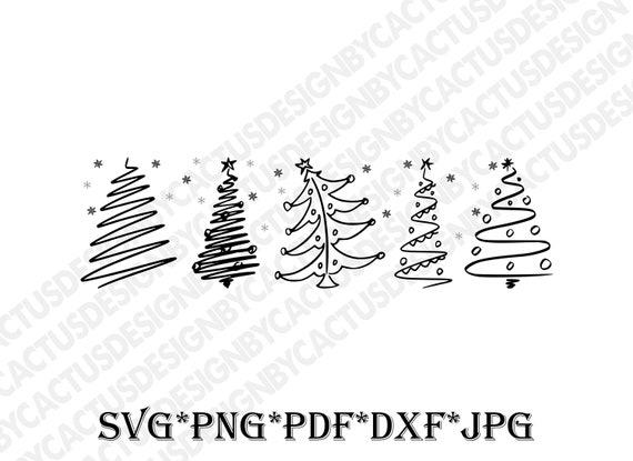 Christmas Tree Svg Christmas Svg Tree Svg Line Art Tree - Etsy
