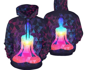 Beautiful Comfy Meditation and Scared Geometry Hoodie