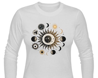 Celestial Sun and Moon Cosmos Long Sleeve t shirt