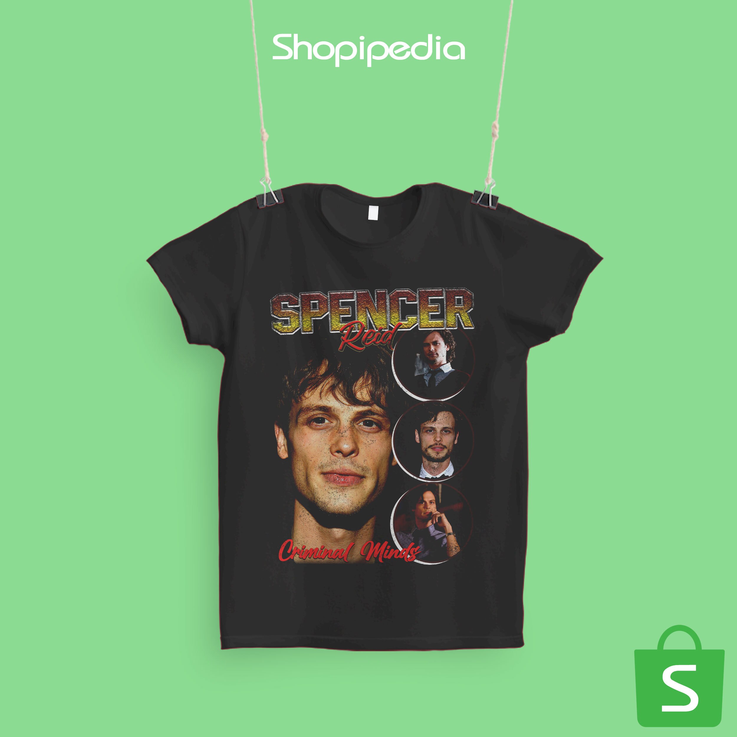 Matthew gray gubler spencer reid shirt initial name and born year tee vintage scratch old polaroid photo pop album cover style fn t-shirt