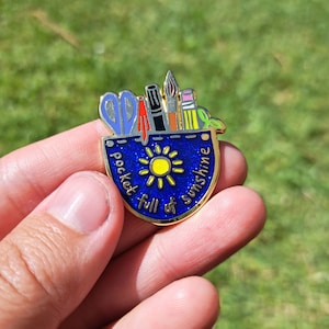 Pocket Full of Sunshine Good Luck Glitter Gift Enamel Pin