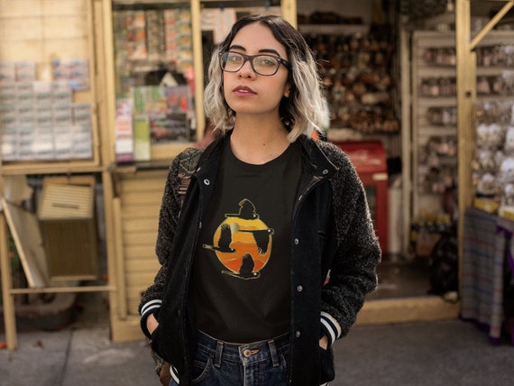 Sunset Carnaby's Black Cockatoo Flock Tshirt