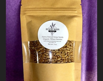Bio-Weizenbeeren: Katzengras-Anzuchtset, 3 oz.