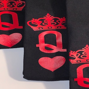 Königin der Herzen Valentinstag Tshirt/Geschenk für sie/Valentinstag/T-Shirt/schwarzes Tshirt