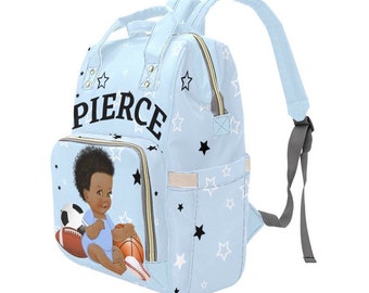 Baby Boy Diaper Bag/ Baby Boy bookbag/ Multifunctional diaper bag