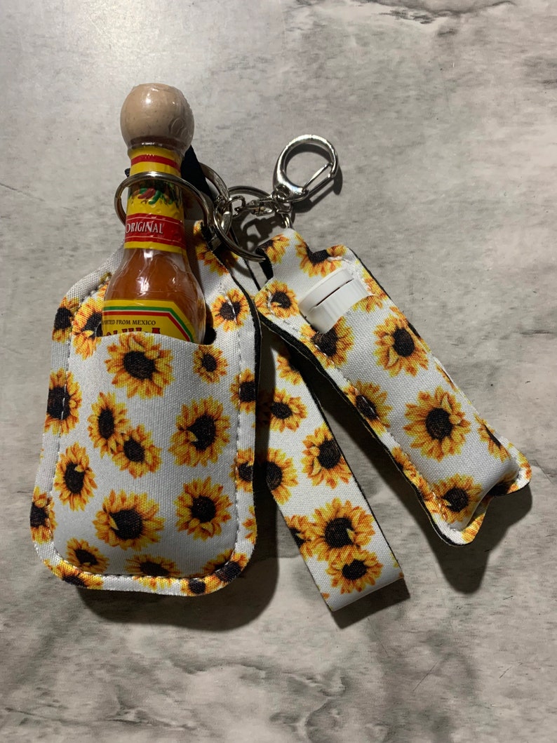 Mini Tajin and Cholula Hot Sauce Keychain Set / Mini Cholula Hot Sauce