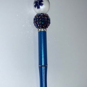 EMS Beaded Pen / First Responder Beaded Pen / Beaded Pen / Great Gift Idea / Great Gift
