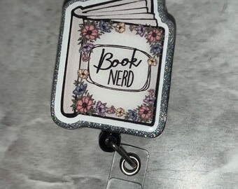 Book Nerd Badge Reel / Nurse Badge Reel / Librarian Badge Reel / Book Lover Badge Reel / Cute Badge Reel / Book Badge Reel