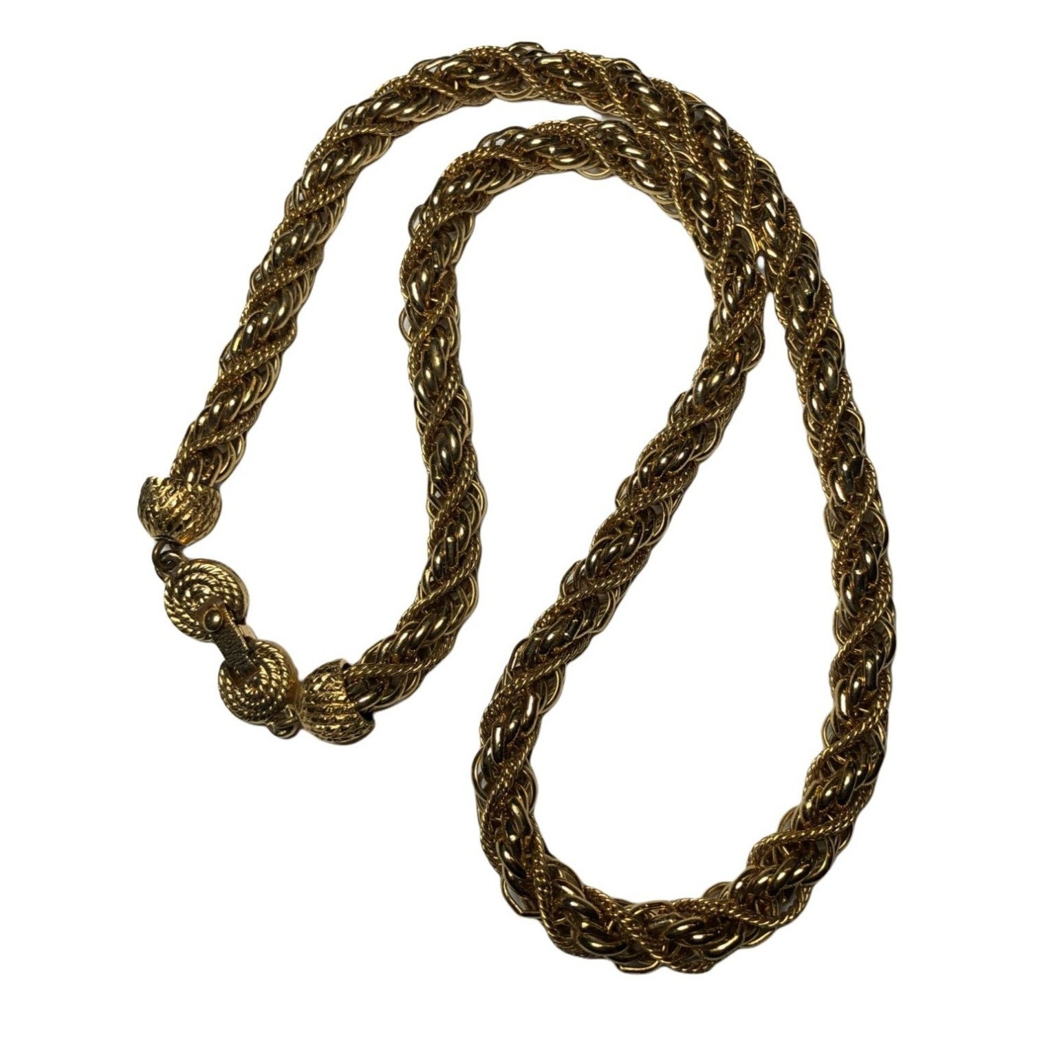 Vintage MONET Gold Rope Chain Necklace 