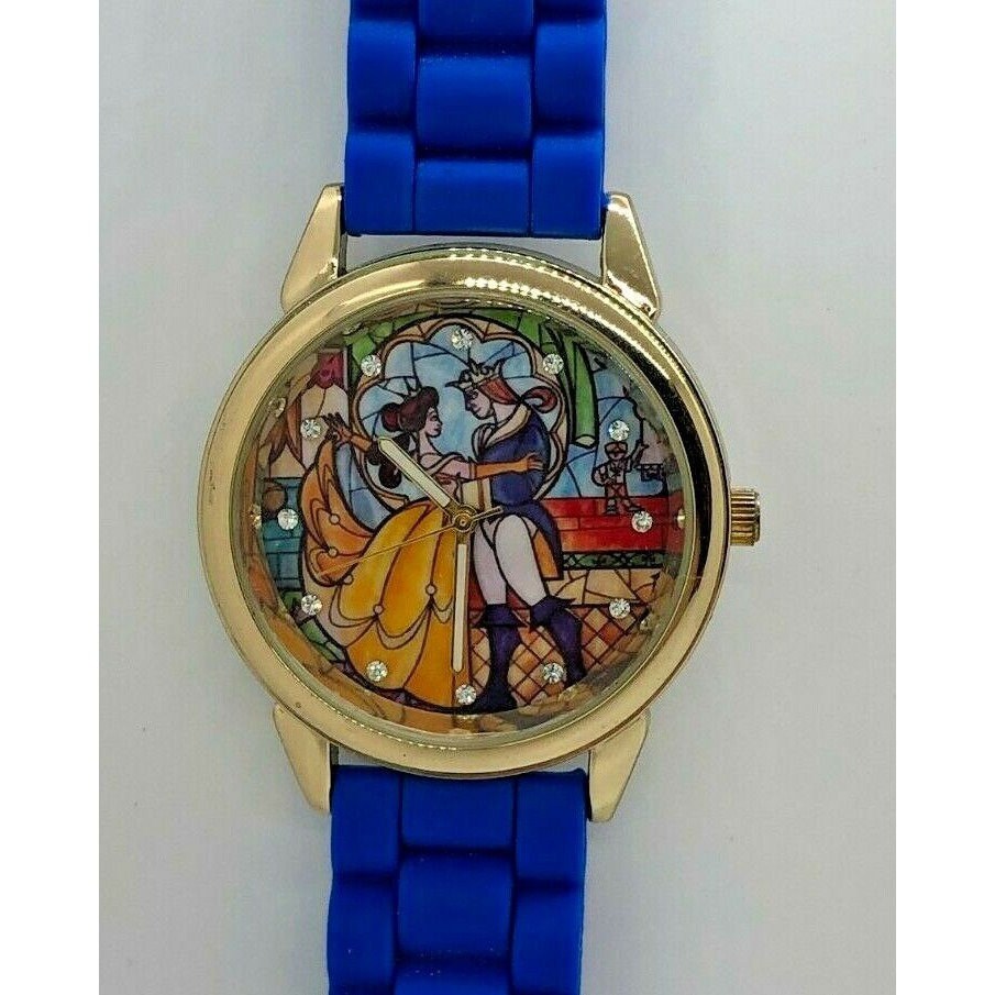 Disney Beauty and the Beast Large Face Wrist Watch Accutime Etsy UK