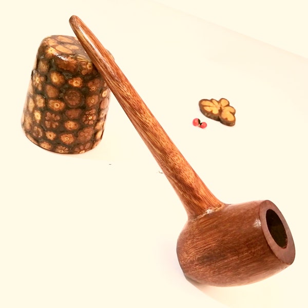 Amazon Pipe, made by native shamans of the Peruvian Amazon, Paloinsagre wood, strong, super efficient.