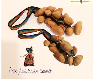 Ceremonial Chajcha, Shaker, Rattle, Shaker, Andean Maraca, Sound of Dried Fruits, Shaman Instrument-1 und-Made in Peru.