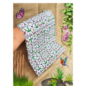 Tela Shipibo Grande - Altares, Rituales, Accesorio e Indumentaria Chaman - Ceremonia Aya Vid, Instrumento Ceremonial - Chacapa. Mantel Kene