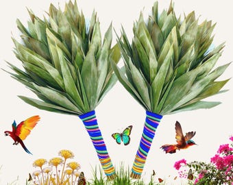 Chacarpas, Chakapa Ceremonial , Shacapa Legítimo del Amazonas, Herramienta Chamán, Instrumento de Limpieza Ceremonial- Hecho en Perú-Nativo