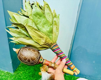 Chacapa plus Palo Santo Maraca-Aya - Ceremonial-Mystical Cleansing Instrument, intense aroma- Shakapa, Sound Bath- Huayra, Rattle
