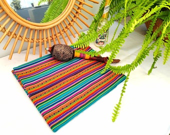 Large Ceremonial Blanket, Multicolor Native Loom- Andean Ethnic Machupichu- Loom For Altars -Chacapa - Multicolor
