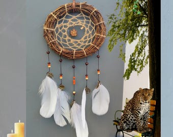 Genuine Dreamcatcher with Aya Vine. Handmade with Willow Twigs, Spiritual Protection. Chakapa