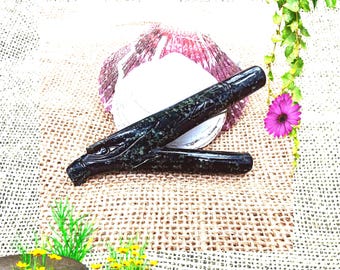 Hand-carved stone Kuripe, Eagle design, self-applicating. Ceremonial, spiritual shaman. Tepi, authentic Peruvian pipe. Medium size