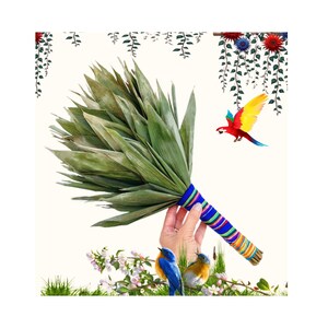 Chacapa, Shakapa, Huayra, Herramienta Chamán, Instrumento Ceremonial de Limpieza-uso en Rituales, Hojas Secas con Sonido, Legitimo Amazonico