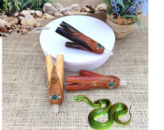 Kuripe of palo Santo, Chonta, Paloisangre-Double Entry.Legitimate. Amazonian Applicator. Efficient Aromatic. Energetic Cleansing-Tepi