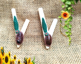 Ceremonial Bone and Cacao Kuripe, Sacred Hapé Applicator, Peruvian Artisan Pipe, Shamanic Self-Applicator, Ancestral Peruvian Tool