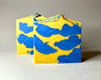 Handmade vegan natural artisan soap, UK produced, sweet orange scent