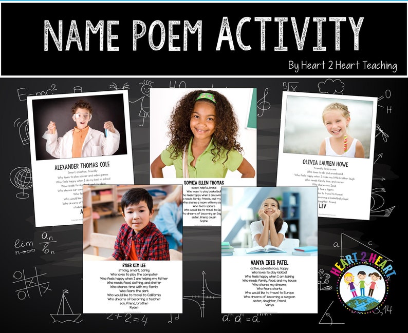 Name Poem Activity for Kids First Day of School Activity Kids I Am Poem ...