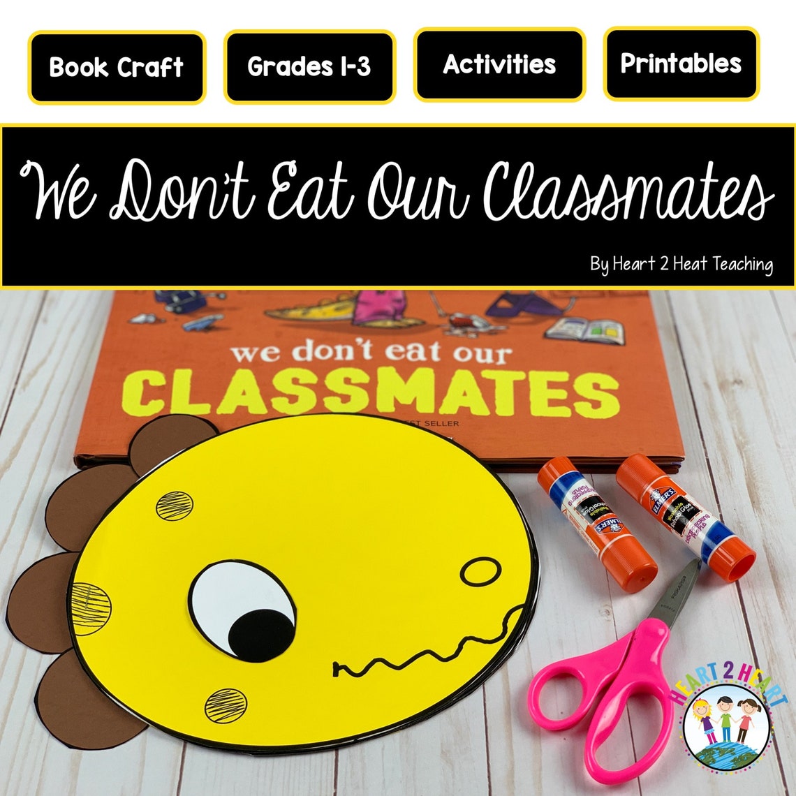 We Don't Eat Our Classmates Craft | Dinosaur Reading Activities ...