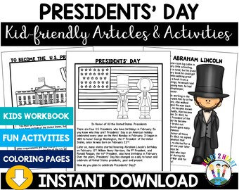 Presidents Day Coloring Etsy Presidents Day Coloring Etsy