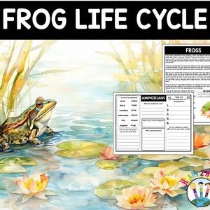 Frogs Printable Craft For Kids Build a Frog Amphibians Unit Study Pond Study Homeschool Printables Frogs Activities Pack Science Worksheets