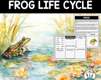Frog Life Cycle Printable: Amphibians Unit Study (Digital Download)
